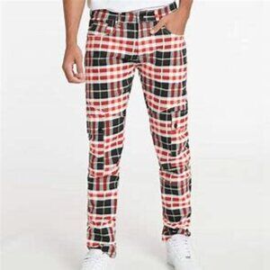 DECIBEL PLAID CARGO PANTS 40/32